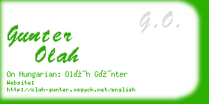 gunter olah business card